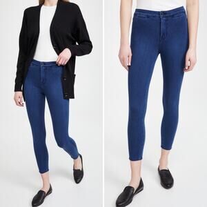 L'AGENCE Yasmeen High Rise Skinny Jeans in Dark River Blue Ankle & Cropped Jeans
